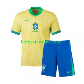 Brazilië Copa America Voetbalshirts Kind Thuis 2024